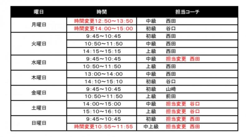 ピノス成人スクール半年間カリキュラム